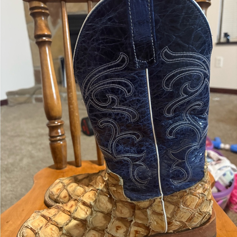Anderson Bean Blue and Tan Men's Boots
